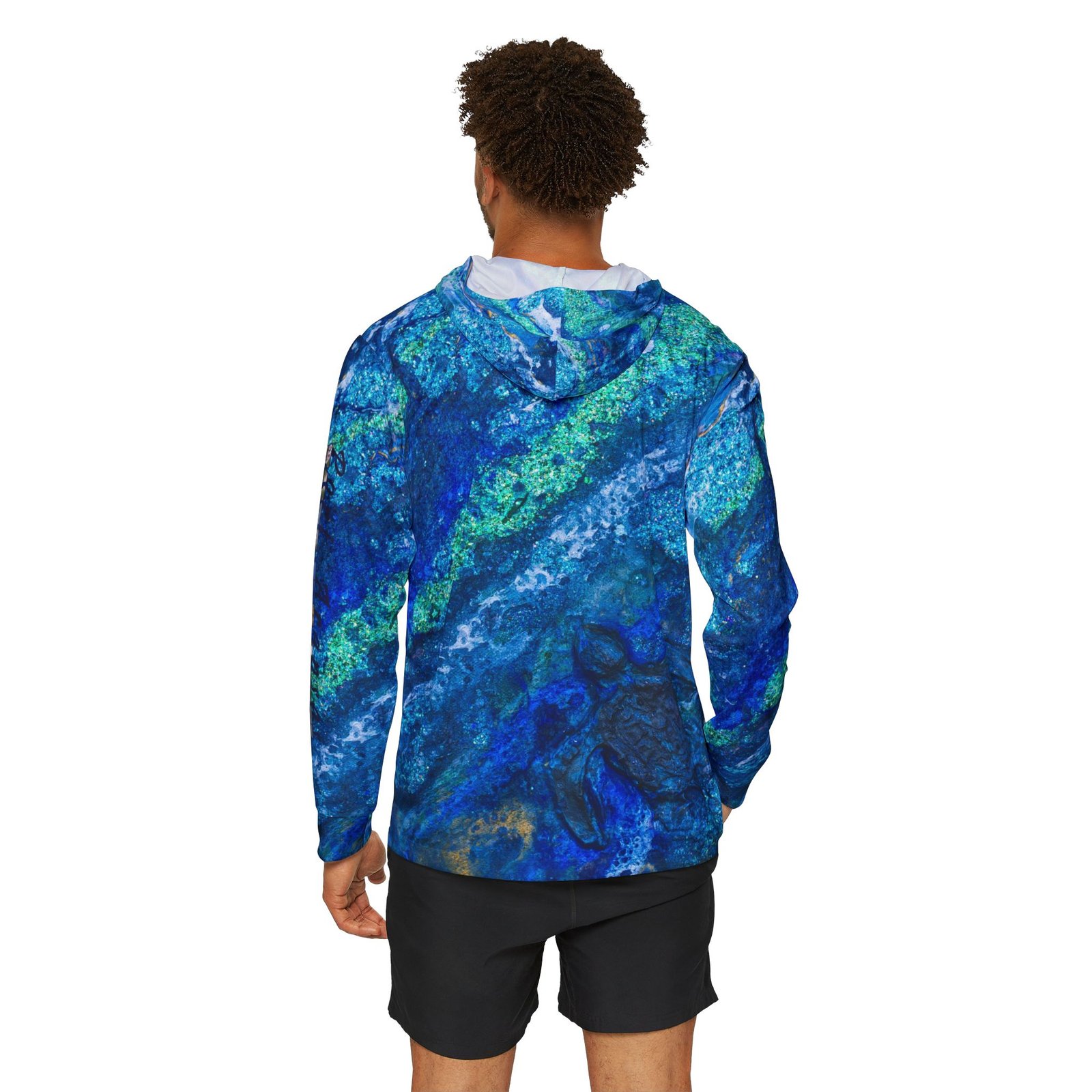 Copy of Sea Turtle Ocean Sounds Hoodie — Blue Sparkling Coastal Waters - Image 4