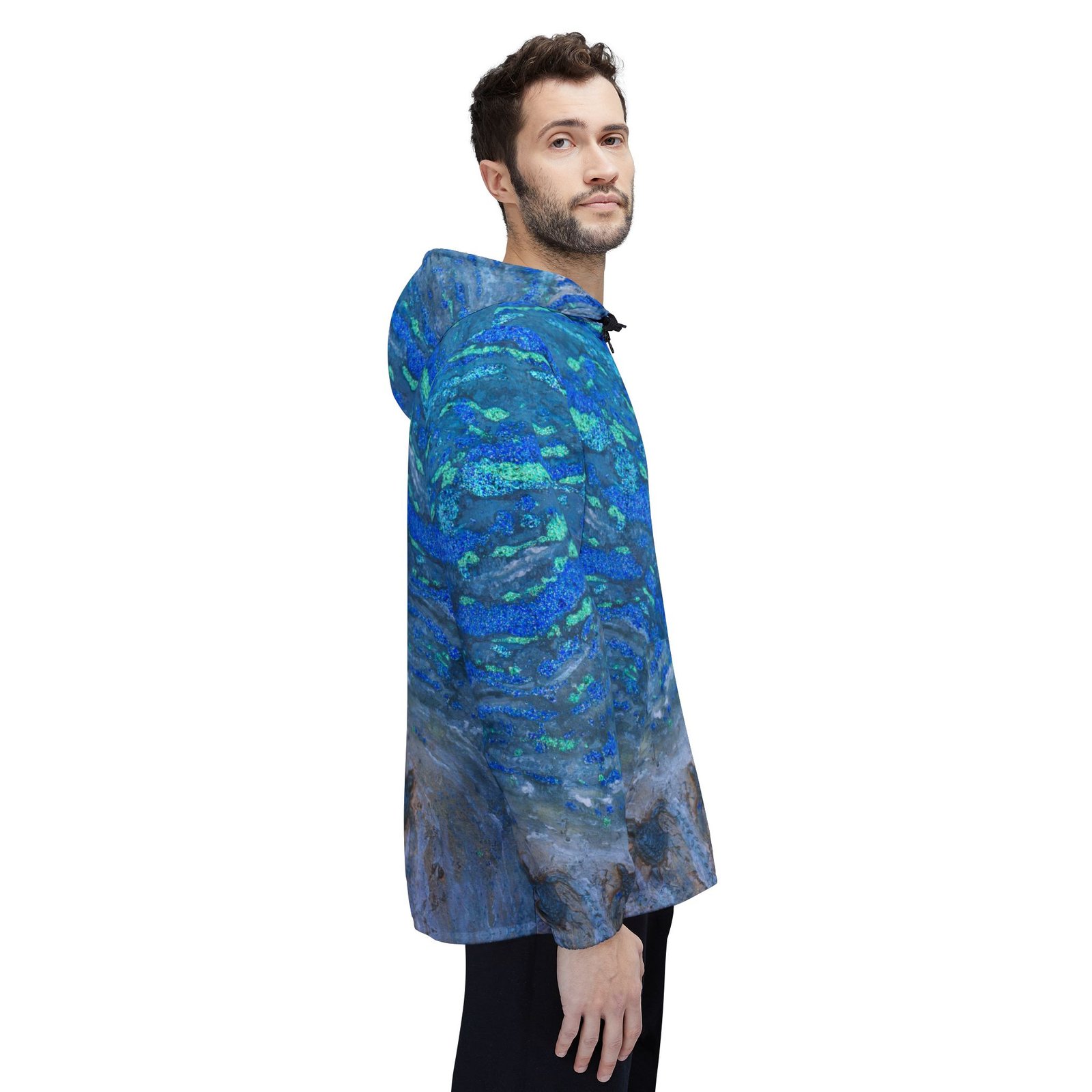 Windbreaker Jacket - Port Aransas Wildlife Sparkling Sea Turtle Hatchlings Design - Image 10